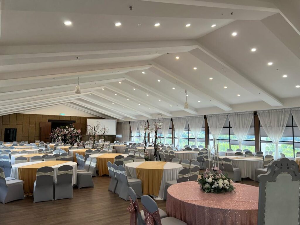 Wedding setup at Living Ballroom, Level 10, Livingston Hotel Sandakan