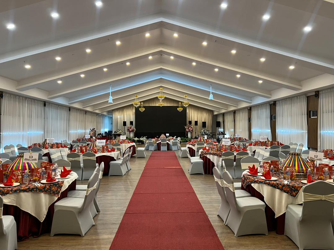 Living Ballroom at Livingston Hotel Sandakan on Level 10 set up for functions with dining